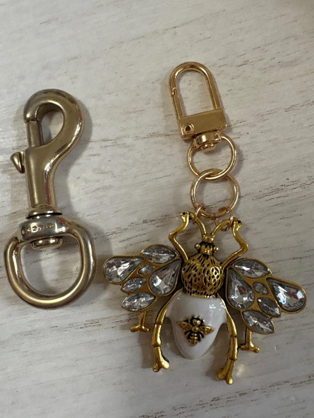 Upcycled Gucci Bag hardware into bag charm